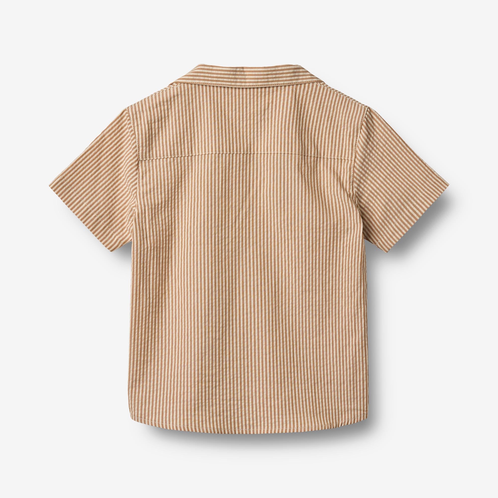 wheat-anker-shirt-caramel-stripe-kinder-hemd-bio-kurzarm image 2