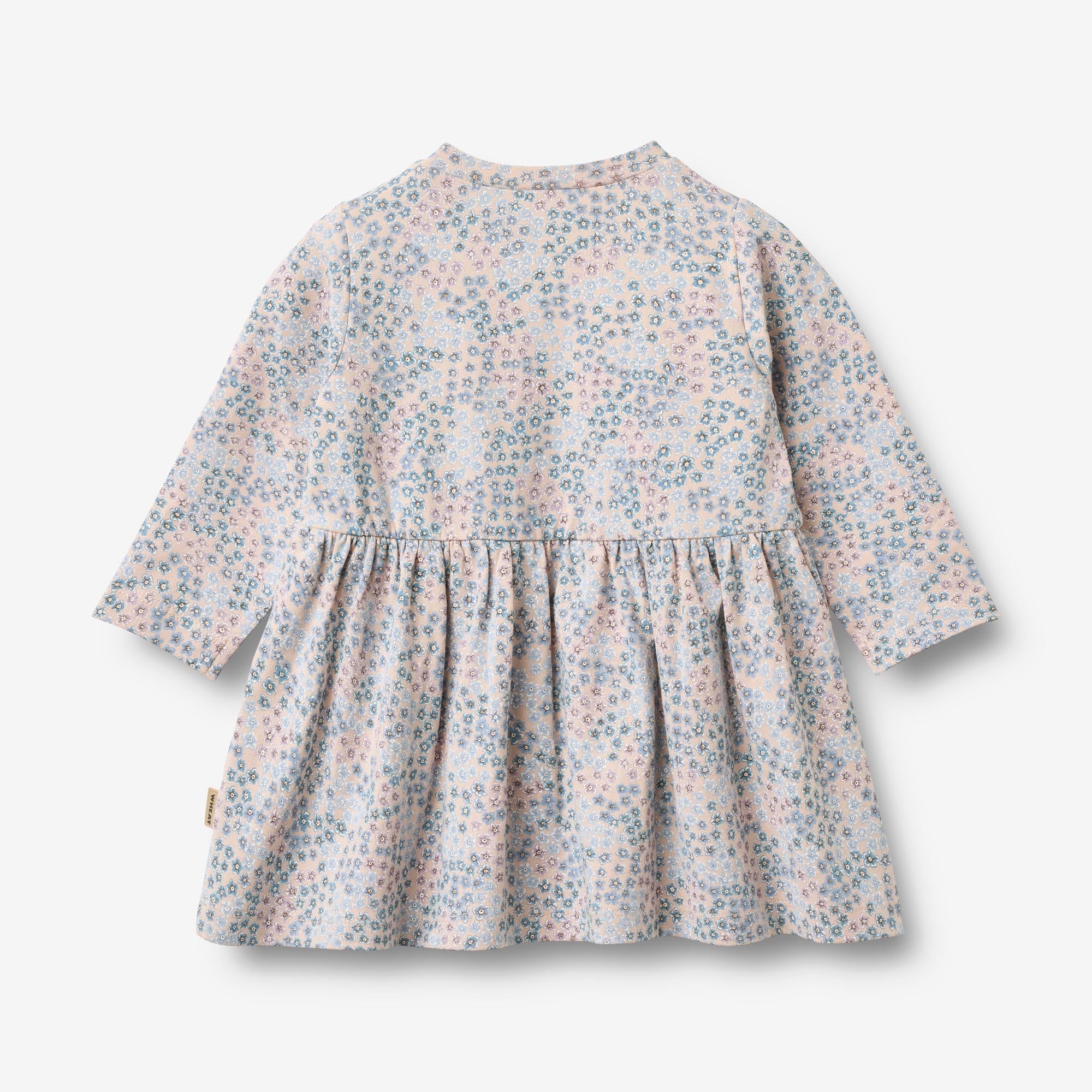 wheat-sessa-jerseykleid-powder-blue-flowers-bio-baumwolle image 2
