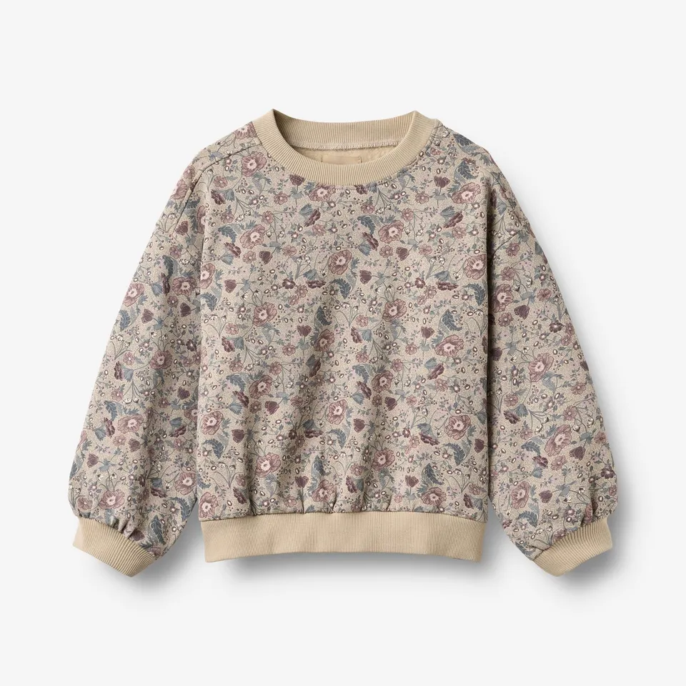 wheat-lia-sweatshirt-soft-sand-flowers-m-dchen-bio image 1