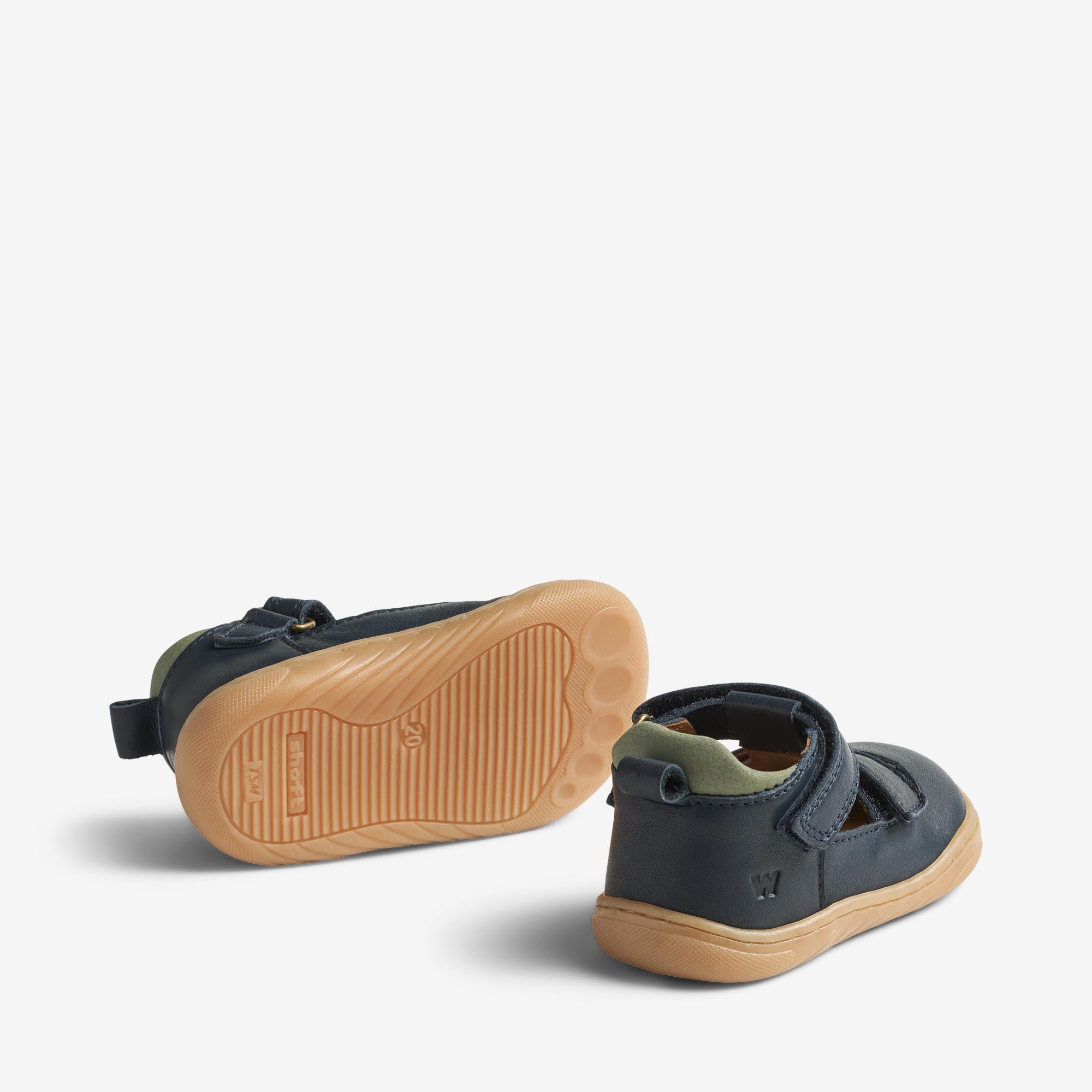 wheat-sven-prewalker-barfu-schuhe-navy-leder-klett image 3