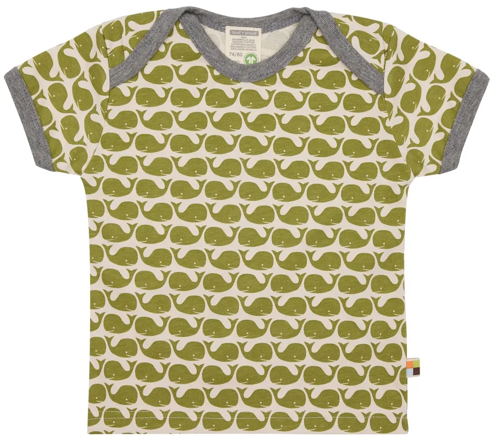 loud-proud-classics-t-shirt-druck-wale-bio-shirt-moos-86-92 image 1