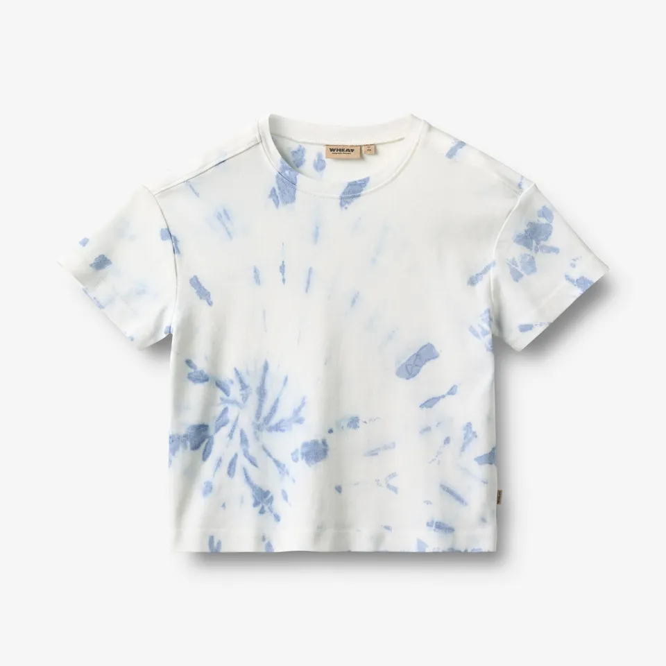 wheat-tommy-t-shirt-blue-tie-dye-bio-baumwolle image 1