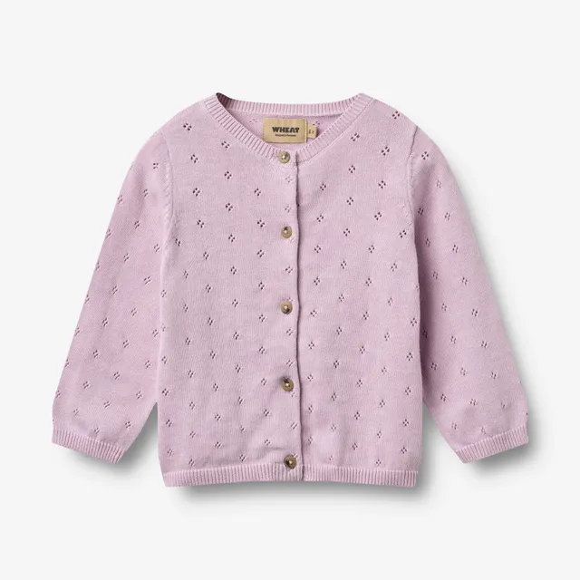 wheat-maia-strickjacke-lavender-bio-baumwolle-baby image 1