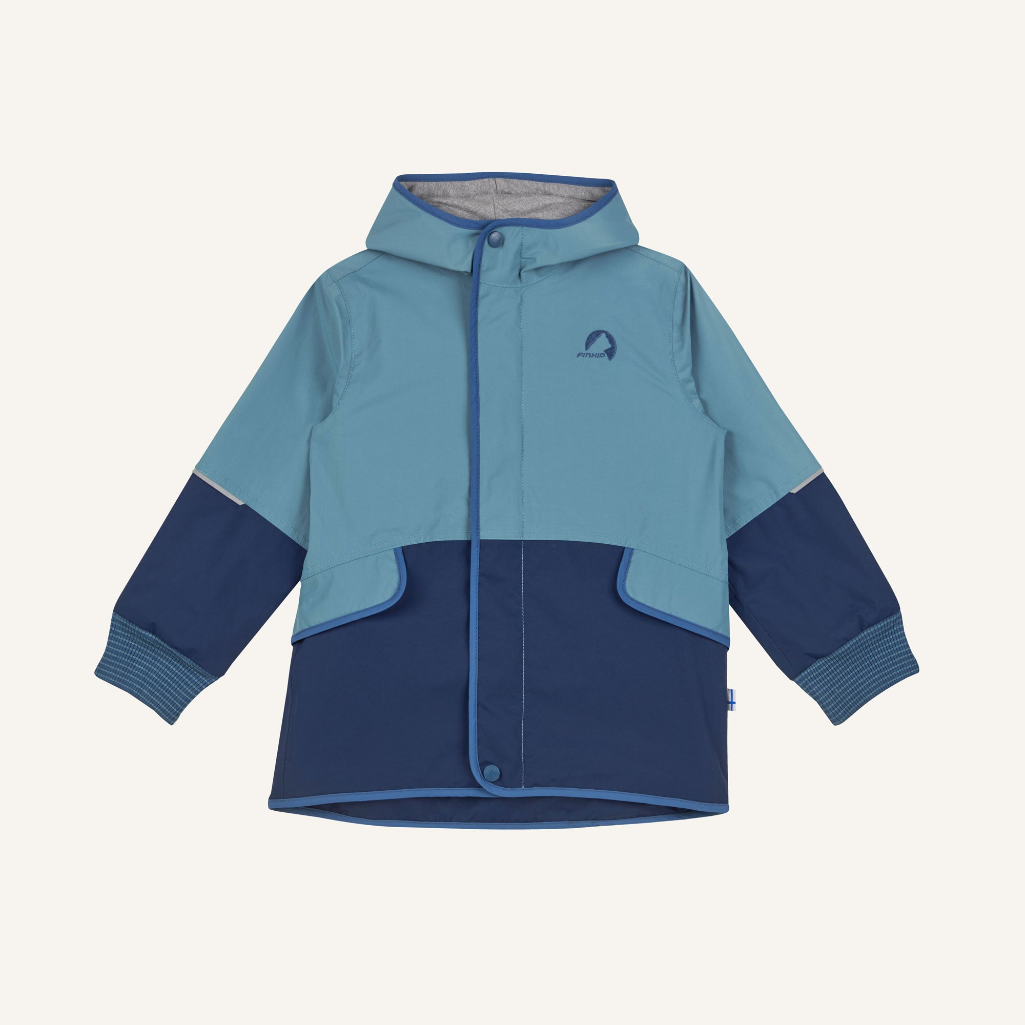 finkid-moska-bergangsjacke-smoke-blue-real-teal-80-90 image 1