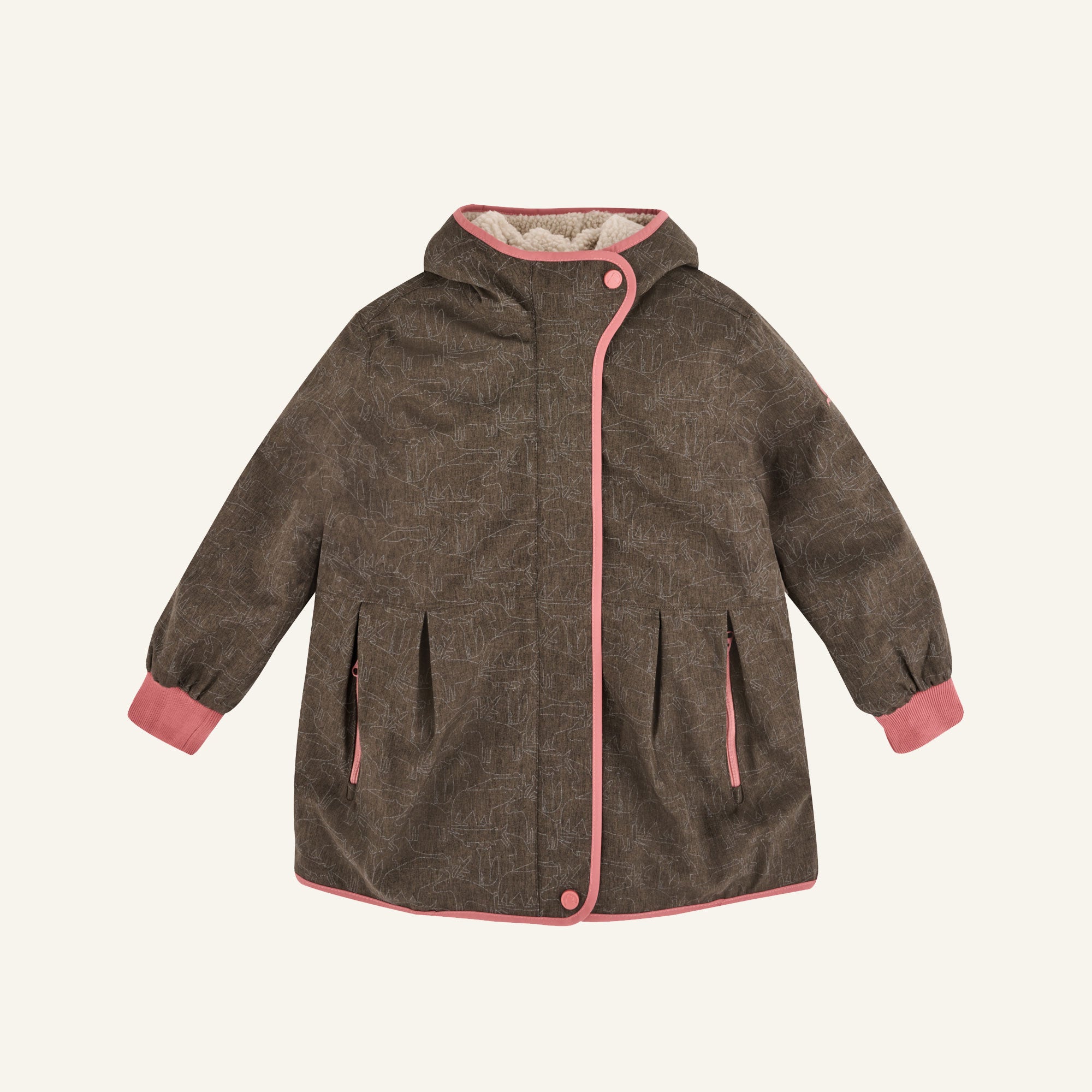 finkid-aina-ice-2in1-winterjacke-chocolate-110-120-wasserdicht image 2