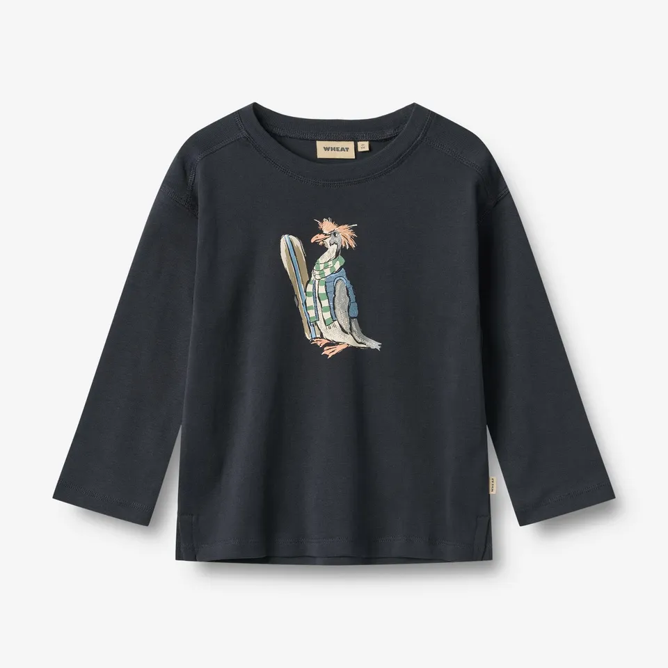 wheat-t-shirt-monty-langarmshirt-navy-bio-baumwolle image 1