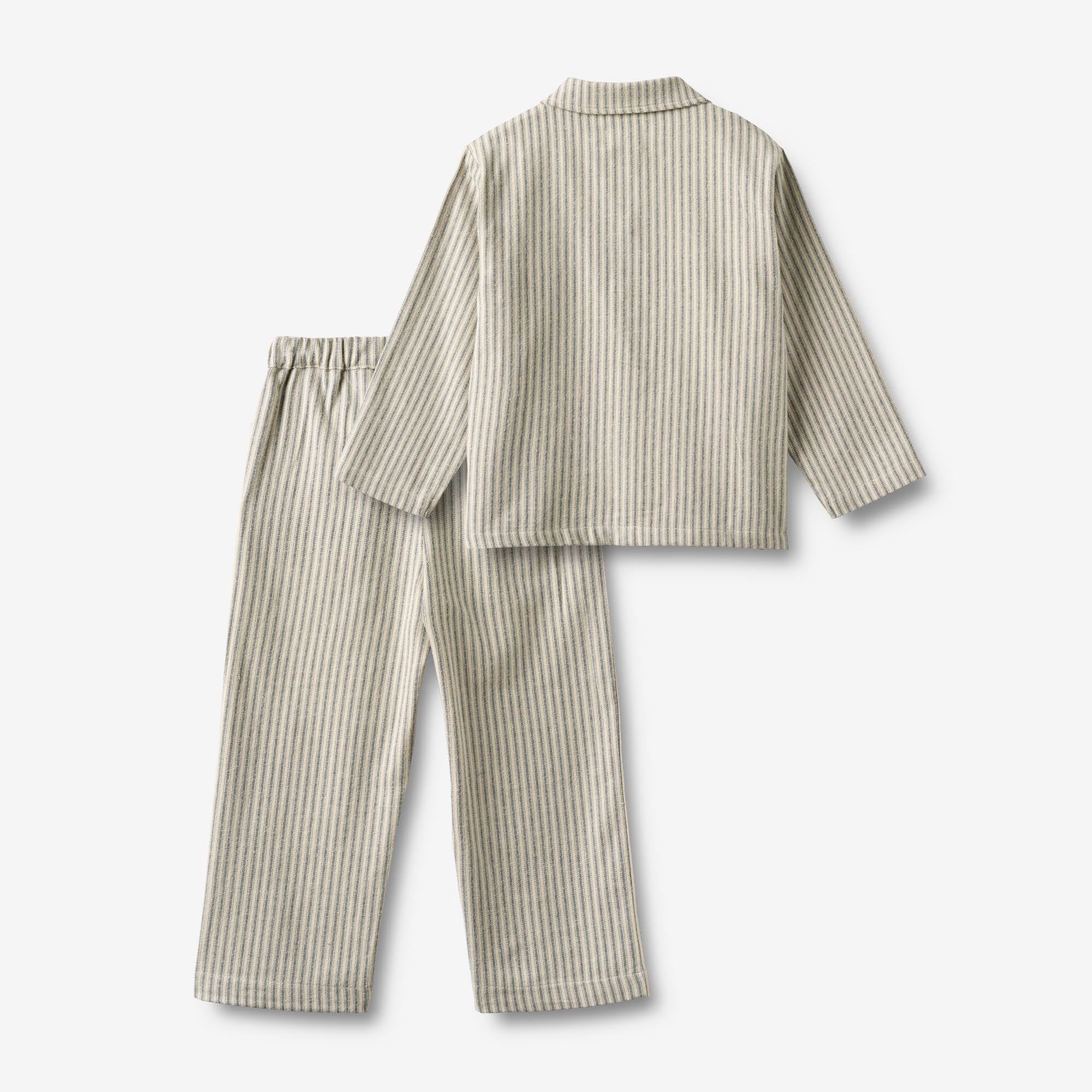 wheat-madison-pyjama-kinder-blau-gestreift-bio-baumwolle image 3