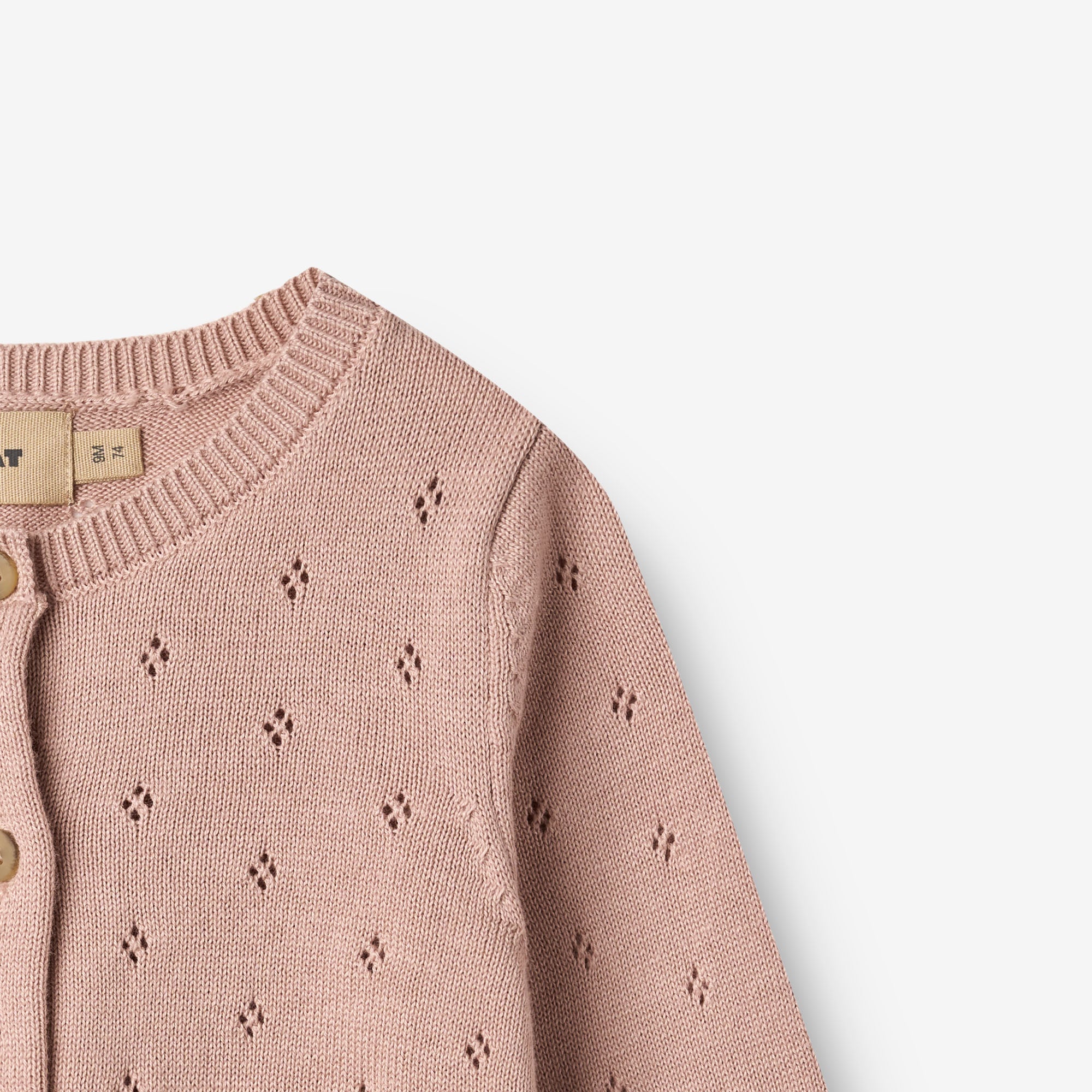 wheat-clothing-strickjacke-maia-rose-powder-bio-baumwolle image 2
