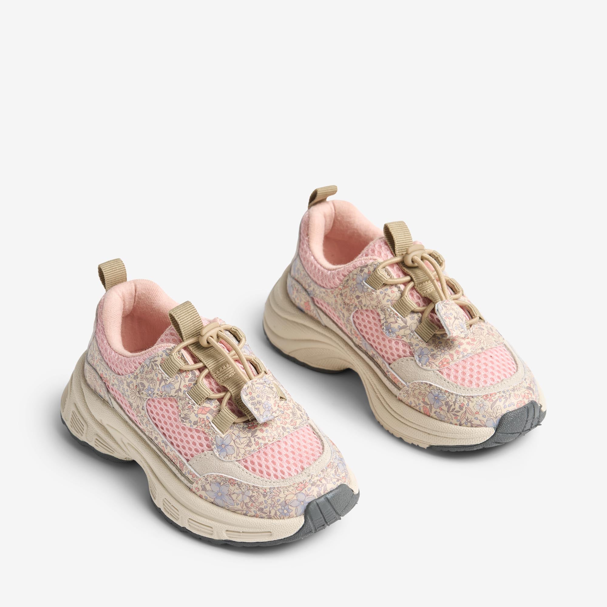 wheat-arthur-sneaker-air-blue-flowers-leder-kinderschuhe image 1