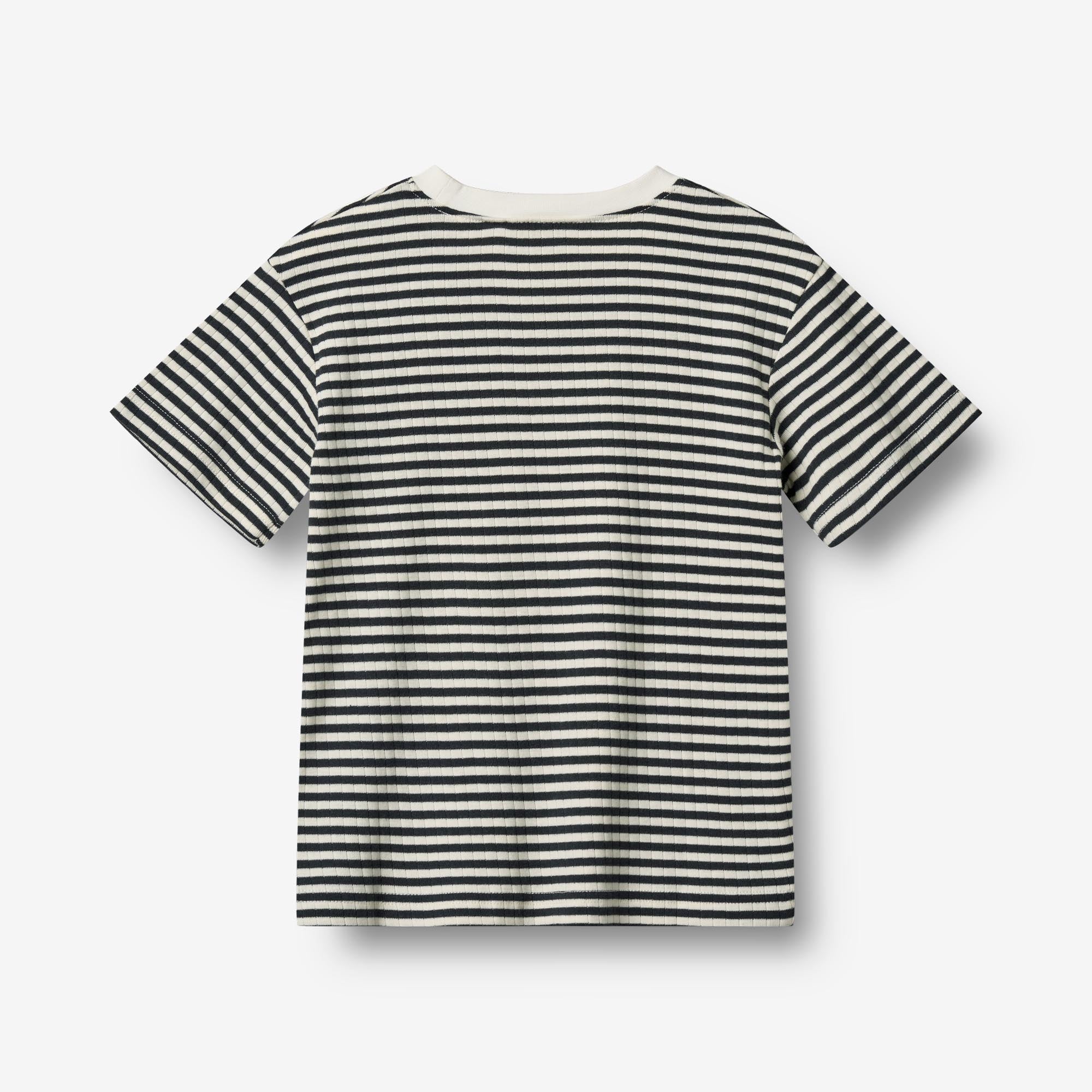 wheat-fabian-t-shirt-navy-rib-stripe-bio-baumwolle image 3