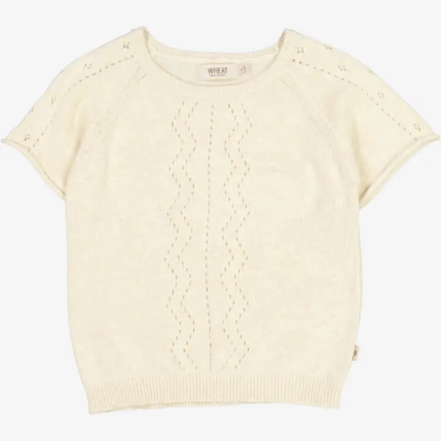 wheat-clothing-knit-top-bella-stricktop-cloud-melange-bio-baumwolle image 1