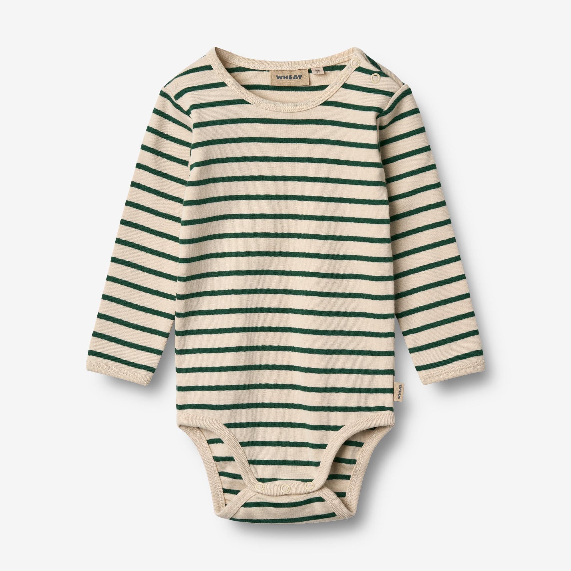 wheat-clothing-berti-langarmbody-green-stripe-bio-baumwolle image 1