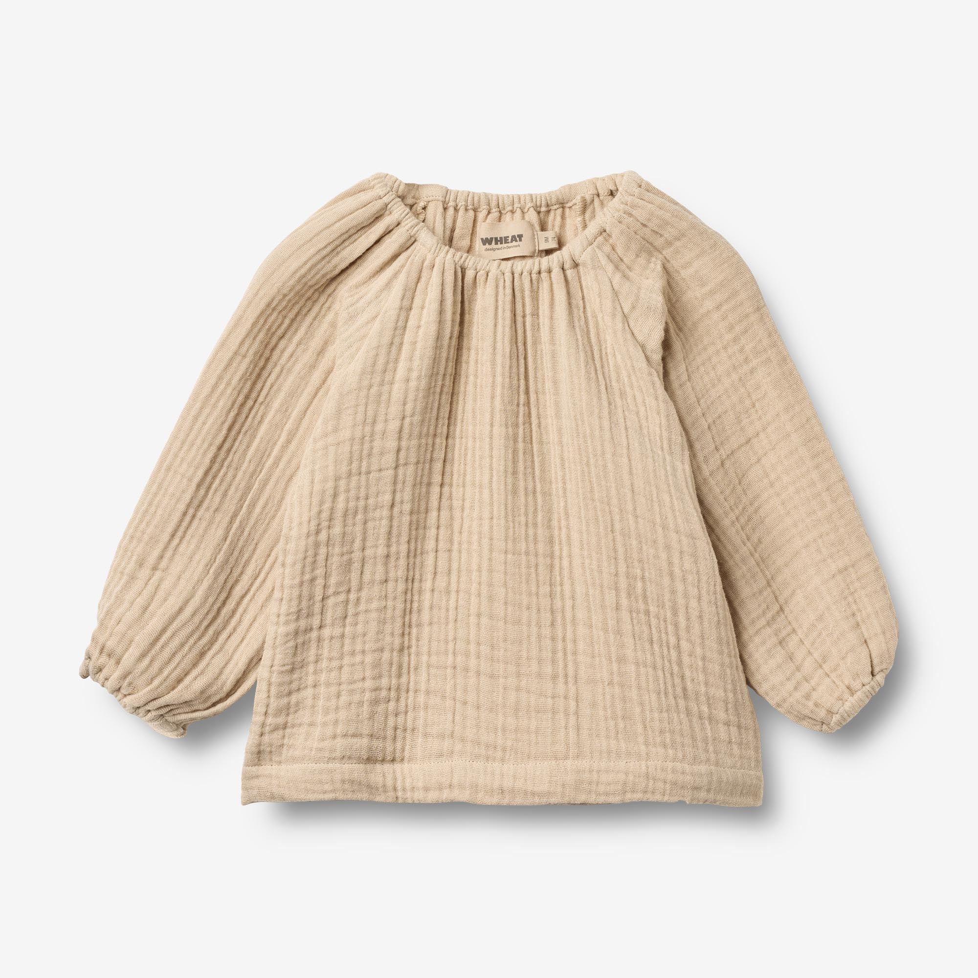 wheat-bobo-bluse-warm-sand-bio-musselin-baby image 1