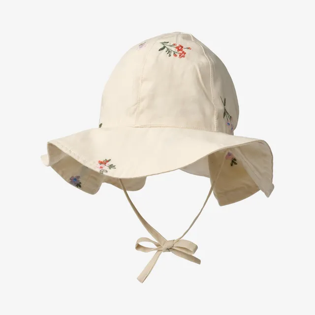 wheat-sonnenhut-daisy-babyhut-ivory-stickerei-bio-baumwolle image 1