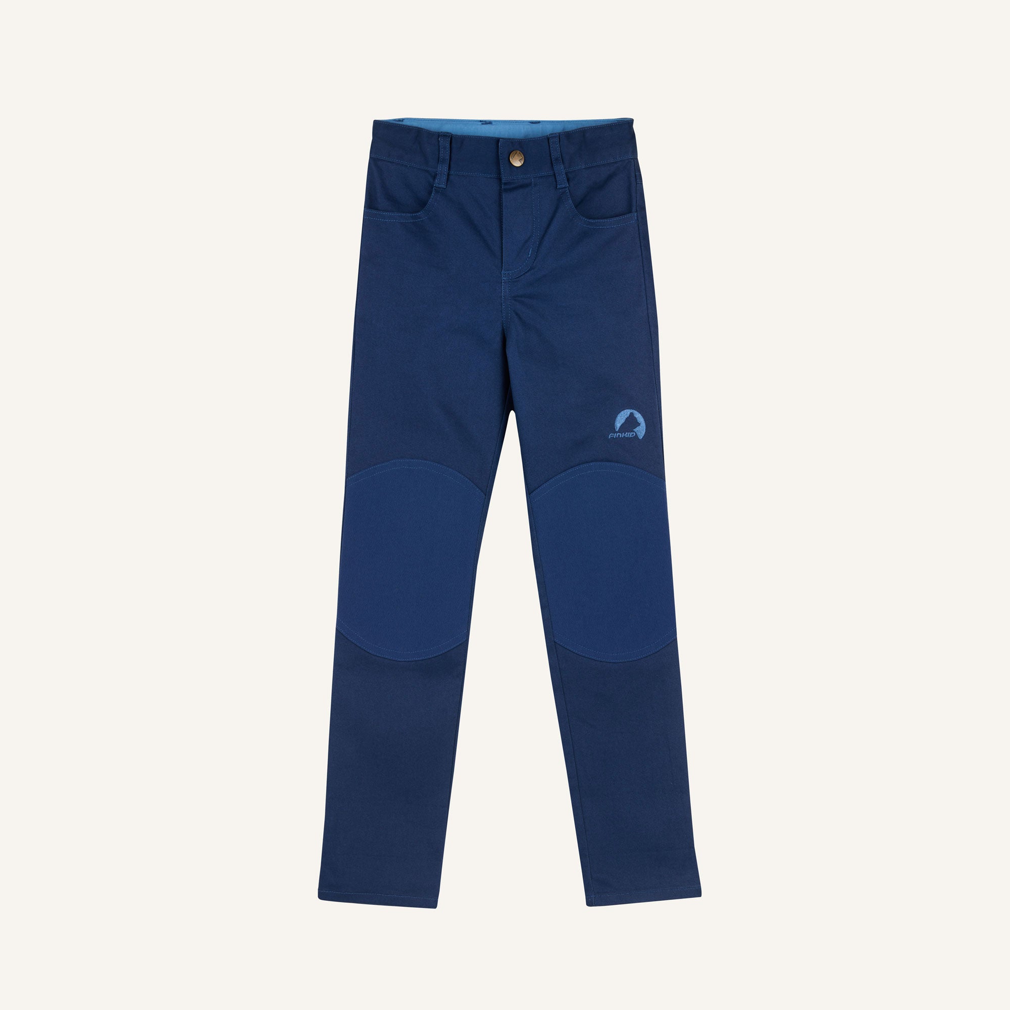 finkid-husky-kuulu-canvas-outdoorhose-denim-deep-water image 1
