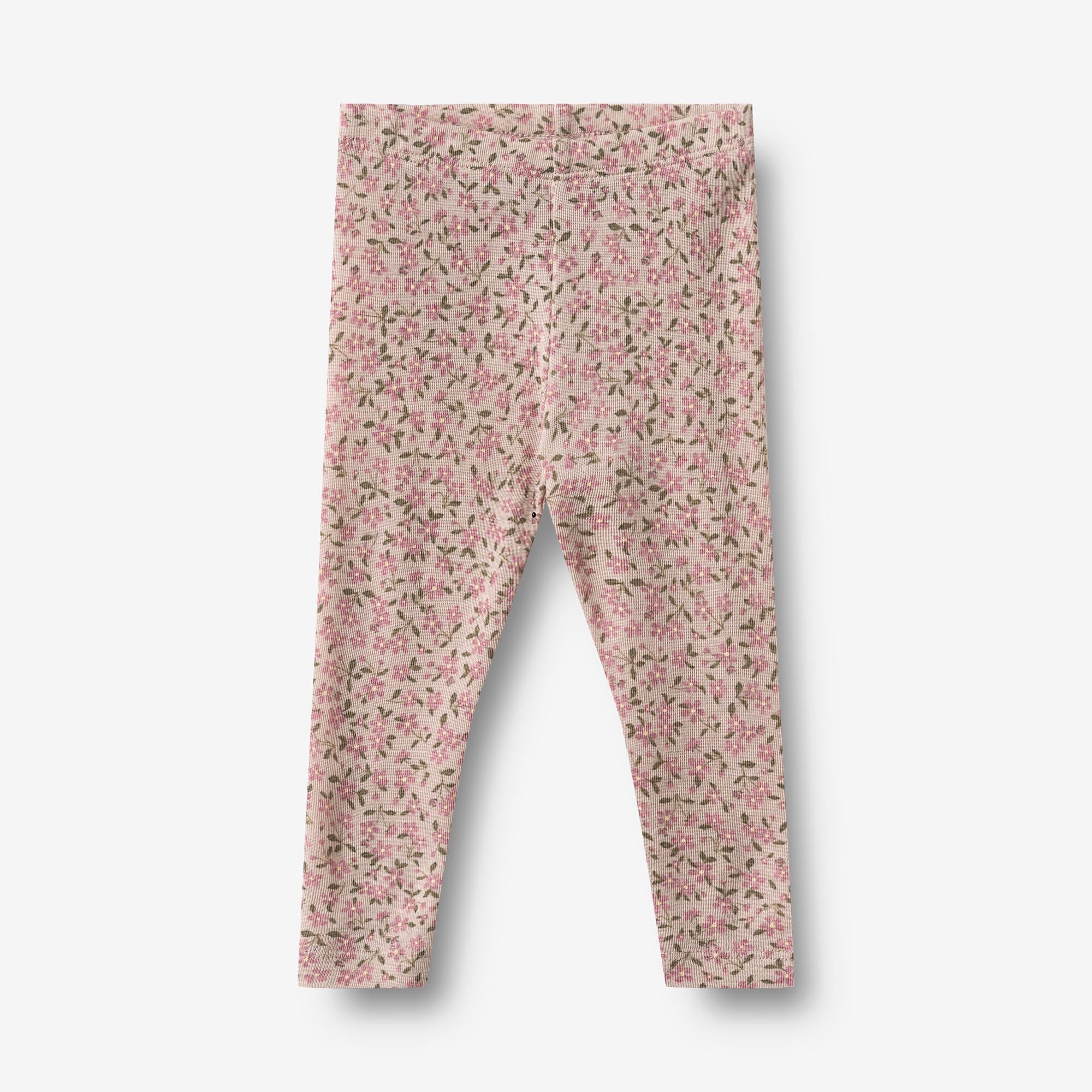 wheat-wool-leggings-agi-babylegging-pale-lilac-flowers-merino image 1