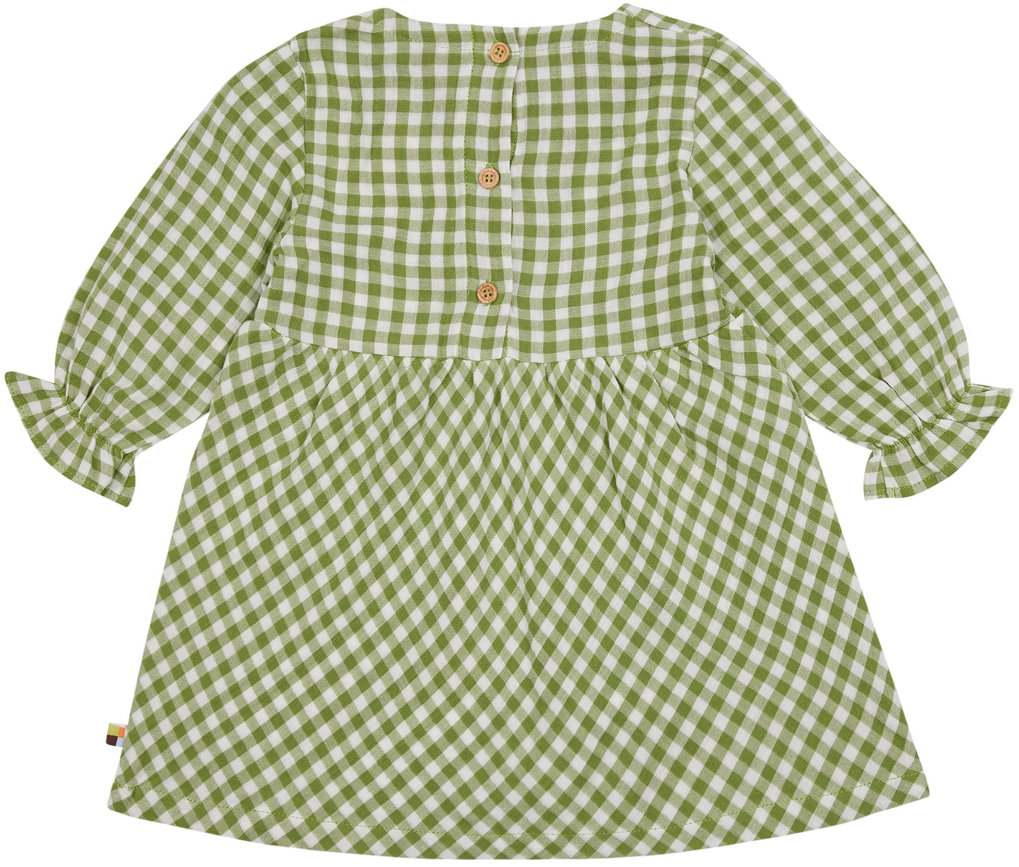loud-proud-classics-musselin-kleid-karo-kleid-grass image 2