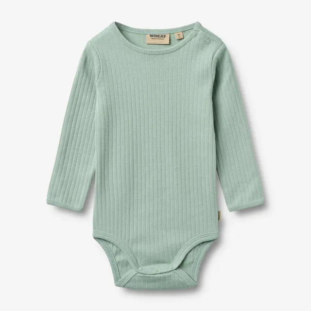 wheat-berti-body-langarm-green-pool-bio-baumwolle-babybody image 1