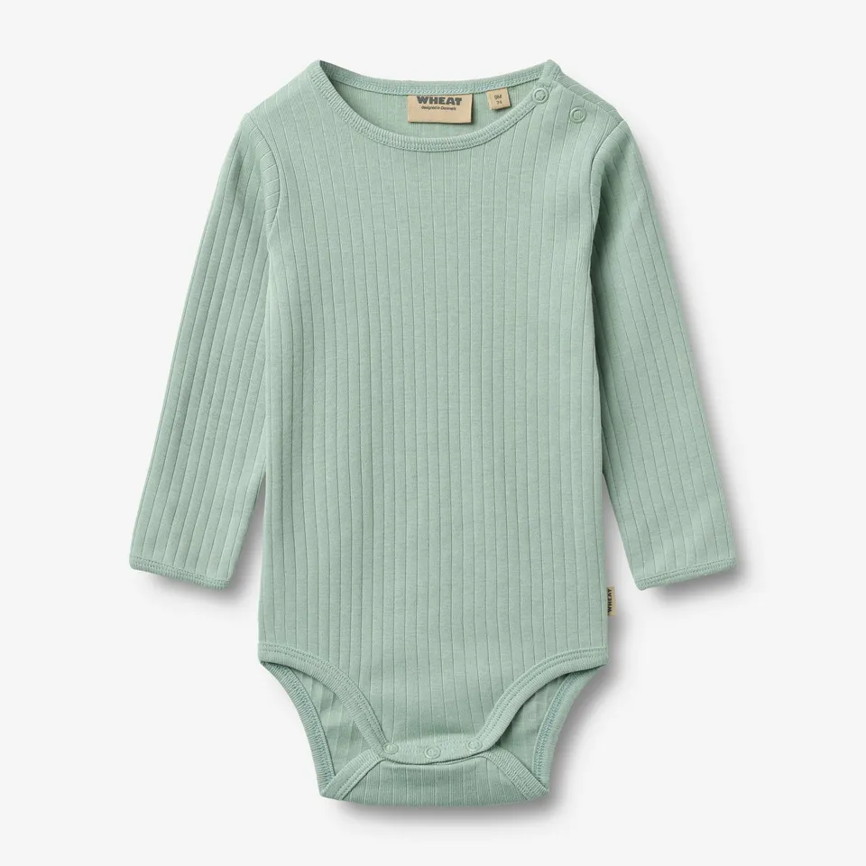 wheat-berti-body-langarm-green-pool-bio-baumwolle-babybody image 1