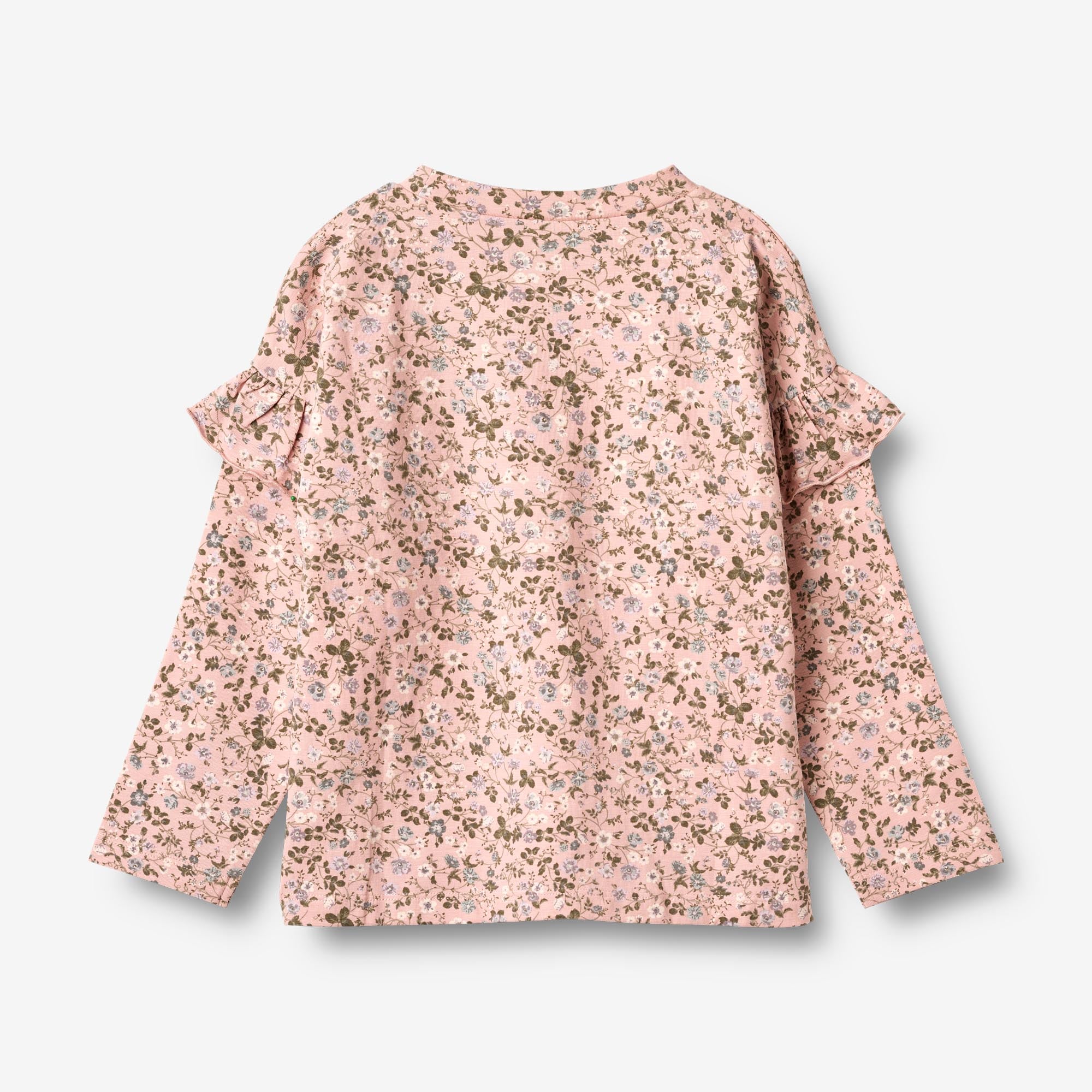 wheat-belinda-t-shirt-rose-powder-flowers-langarm-bio image 2