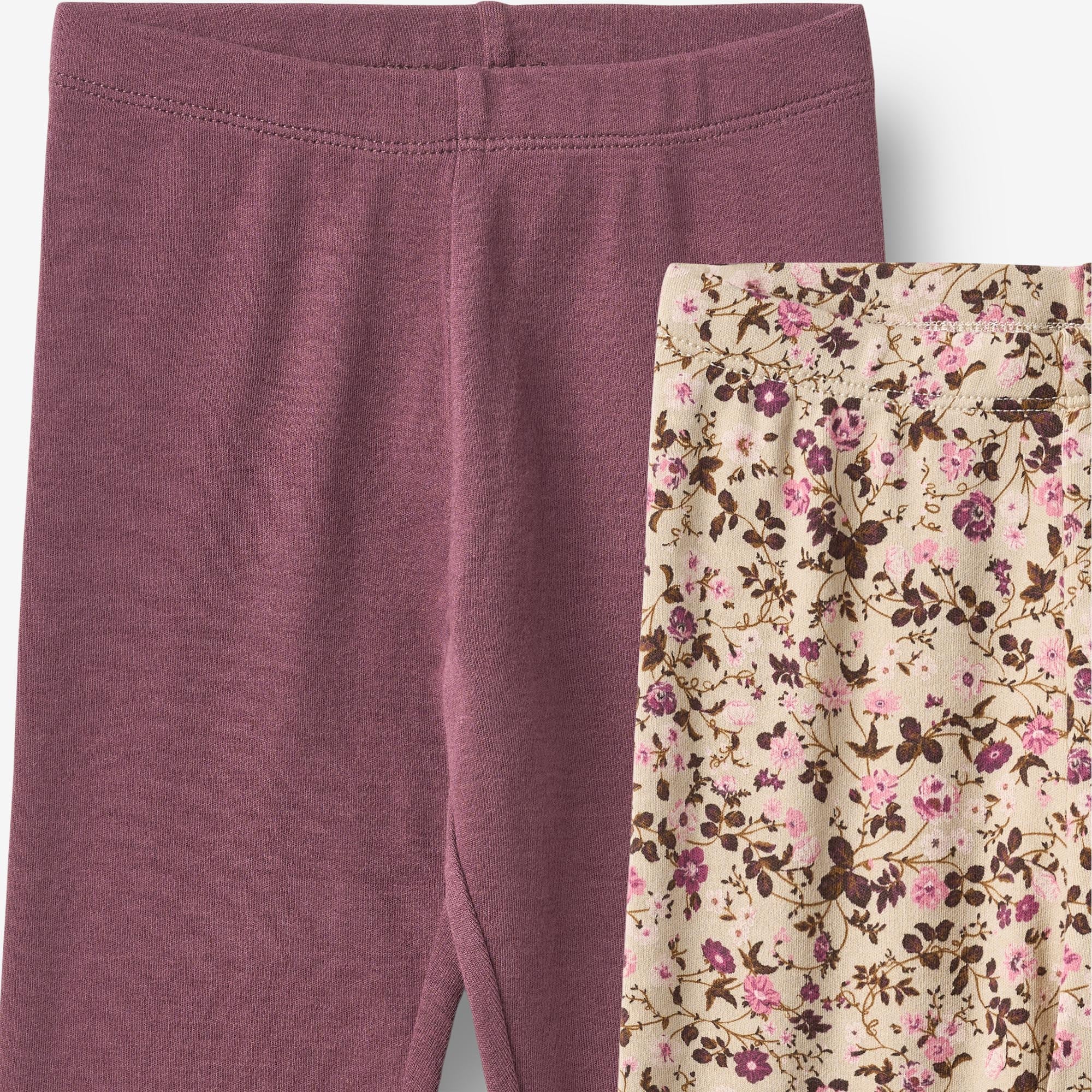 wheat-clothing-2-leggings-jules-soft-sand-flower-wine-2er-pack image 3