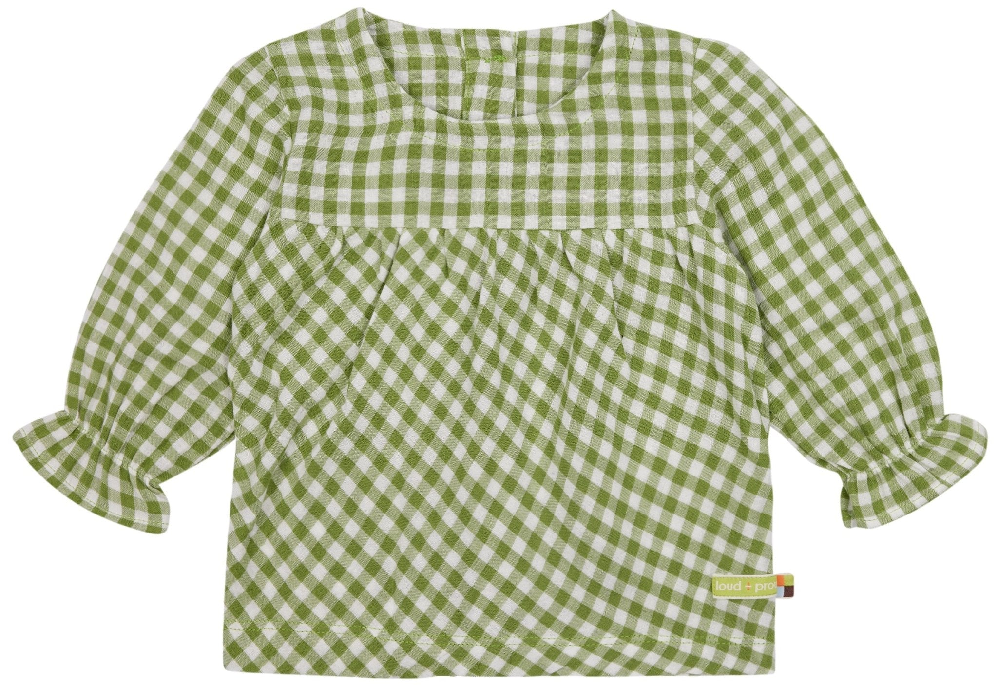 loud-proud-classics-musselin-bluse-karo-grass-98-104 image 1