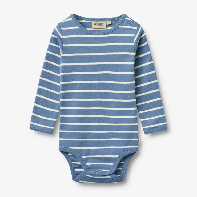 wheat-berti-body-l-s-babybody-blaue-streifen-bio-baumwolle image 1