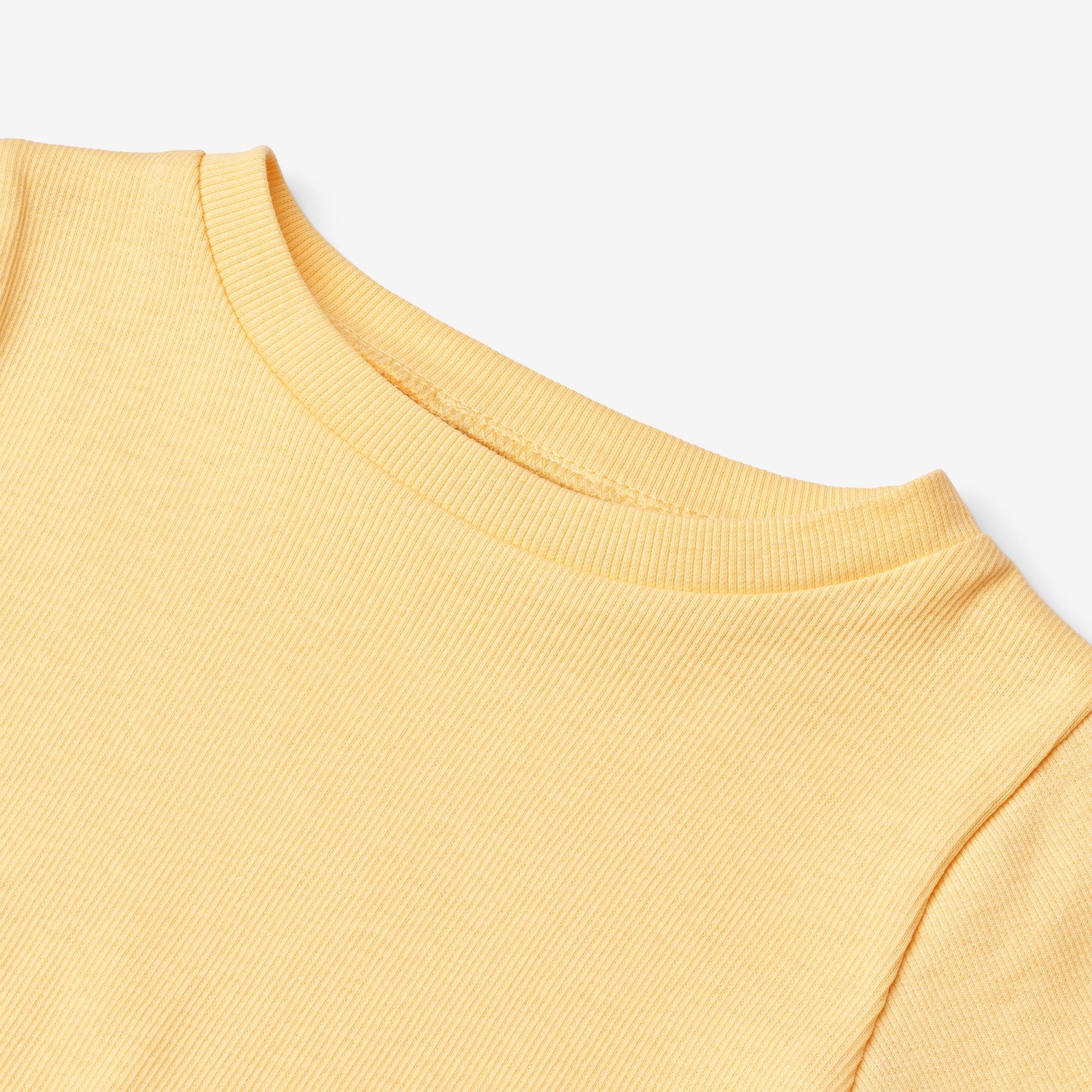 wheat-alicia-rippen-t-shirt-kinder-golden-yellow-bio-baumwolle image 3