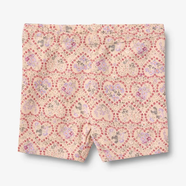 wheat-anne-bike-shorts-magenta-heart-flowers-bio-baumwolle image 1