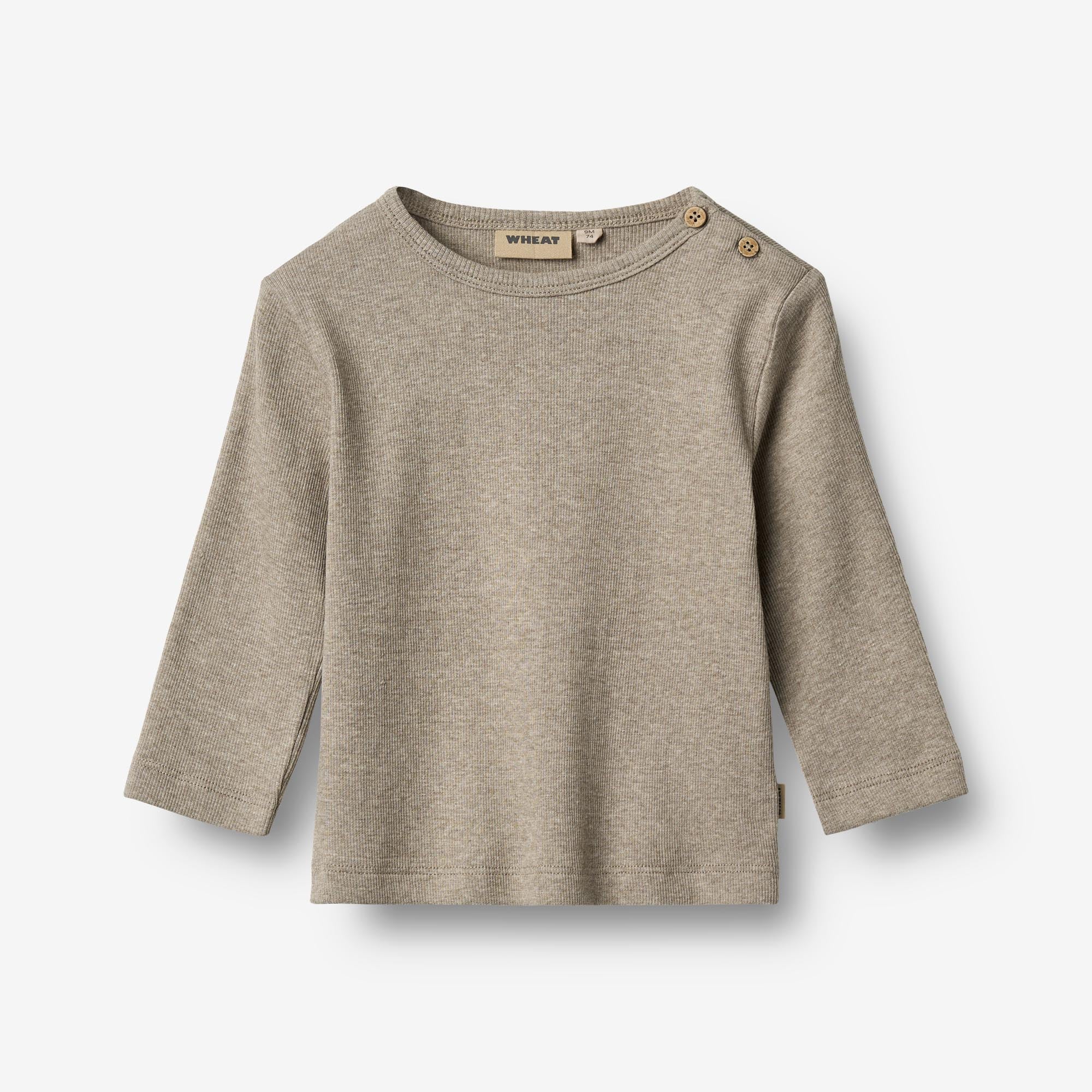 wheat-milo-langarmshirt-baby-gravel-melange-bio image 1