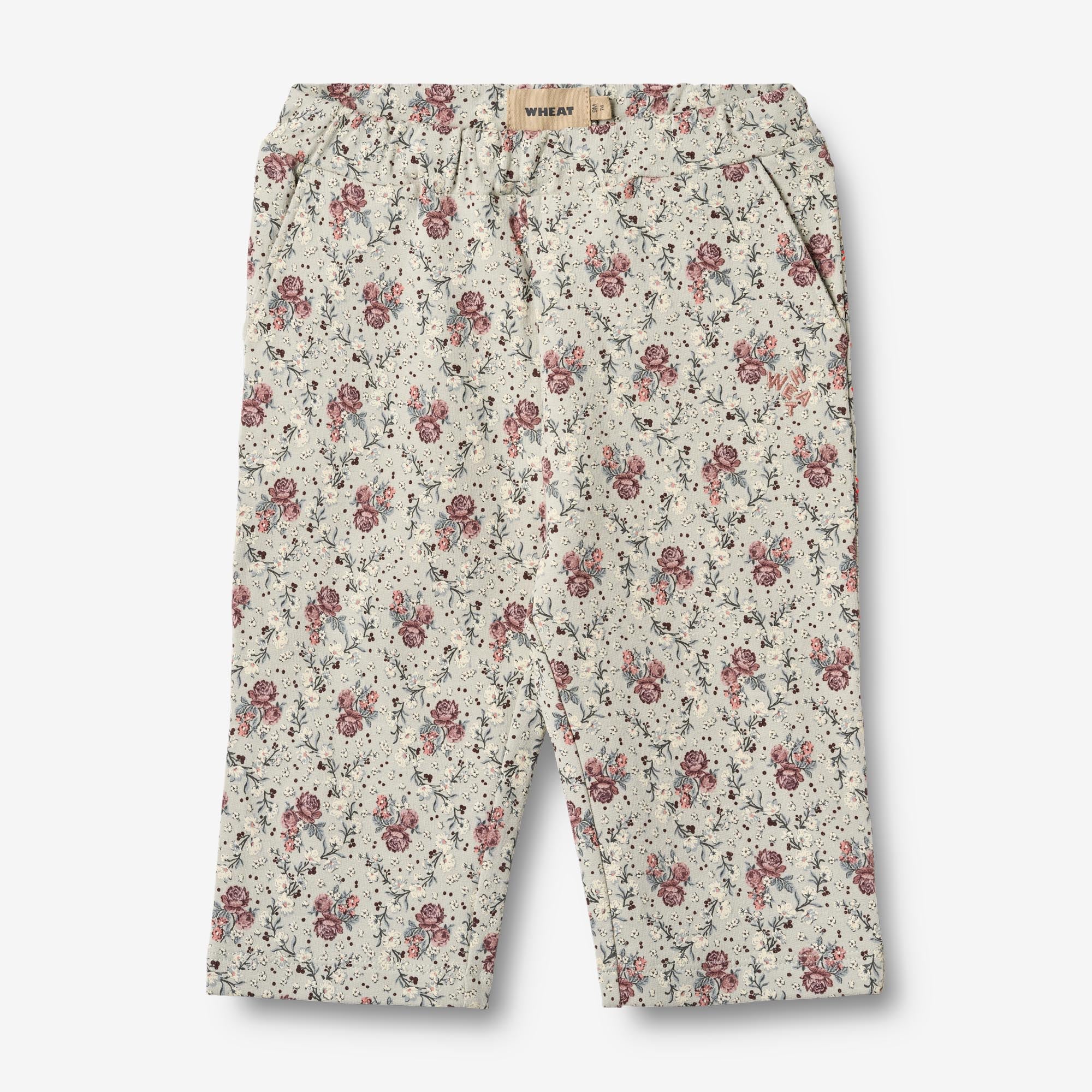 wheat-eline-sweatpants-slightly-green-flowers-babyhose-bio image 1