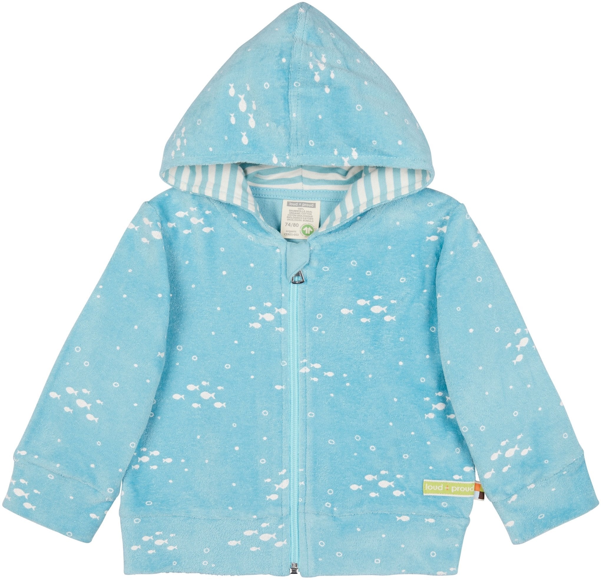 loud-proud-classics-kapuzenjacke-frottee-jacke-fische image 3