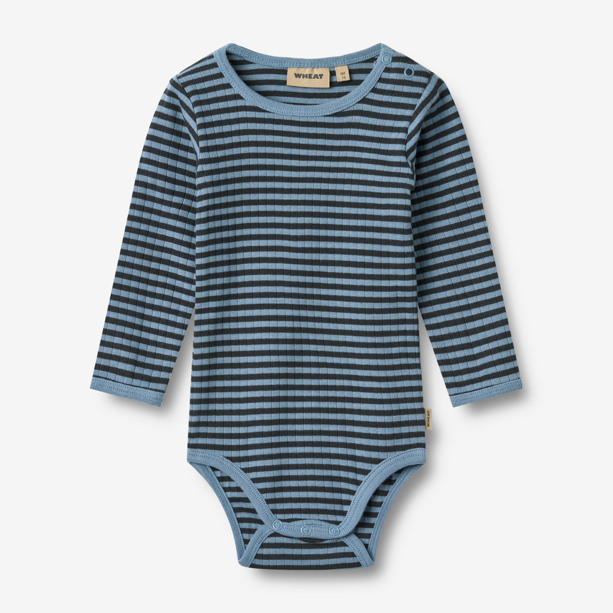 wheat-berti-baby-body-langarm-bio-bright-blue-stripe image 1