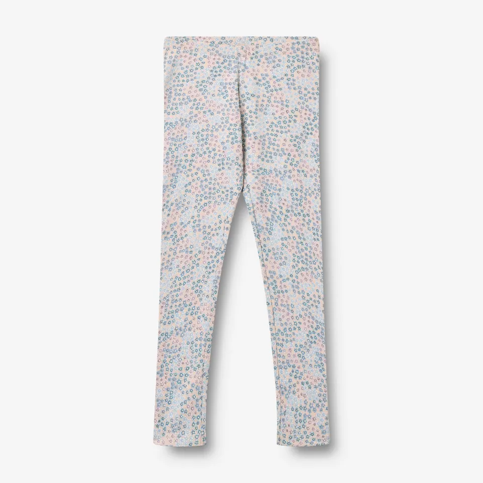 wheat-jersey-leggings-jules-powder-blue-flowers-bio image 1