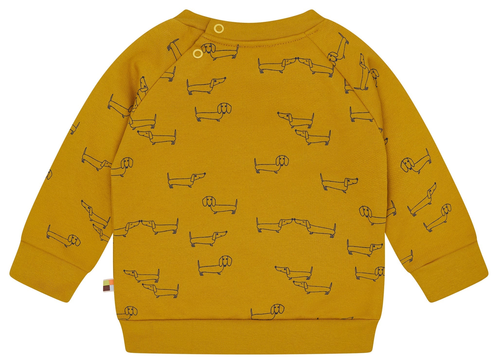 loud-proud-classics-sweatshirt-dackel-kinder-pullover-curry-bio image 2