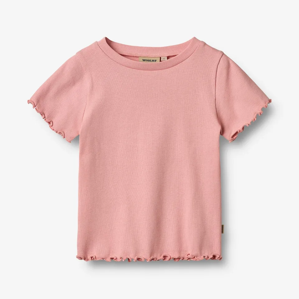 wheat-alicia-t-shirt-kinder-rose-bio-baumwolle-ripp image 1