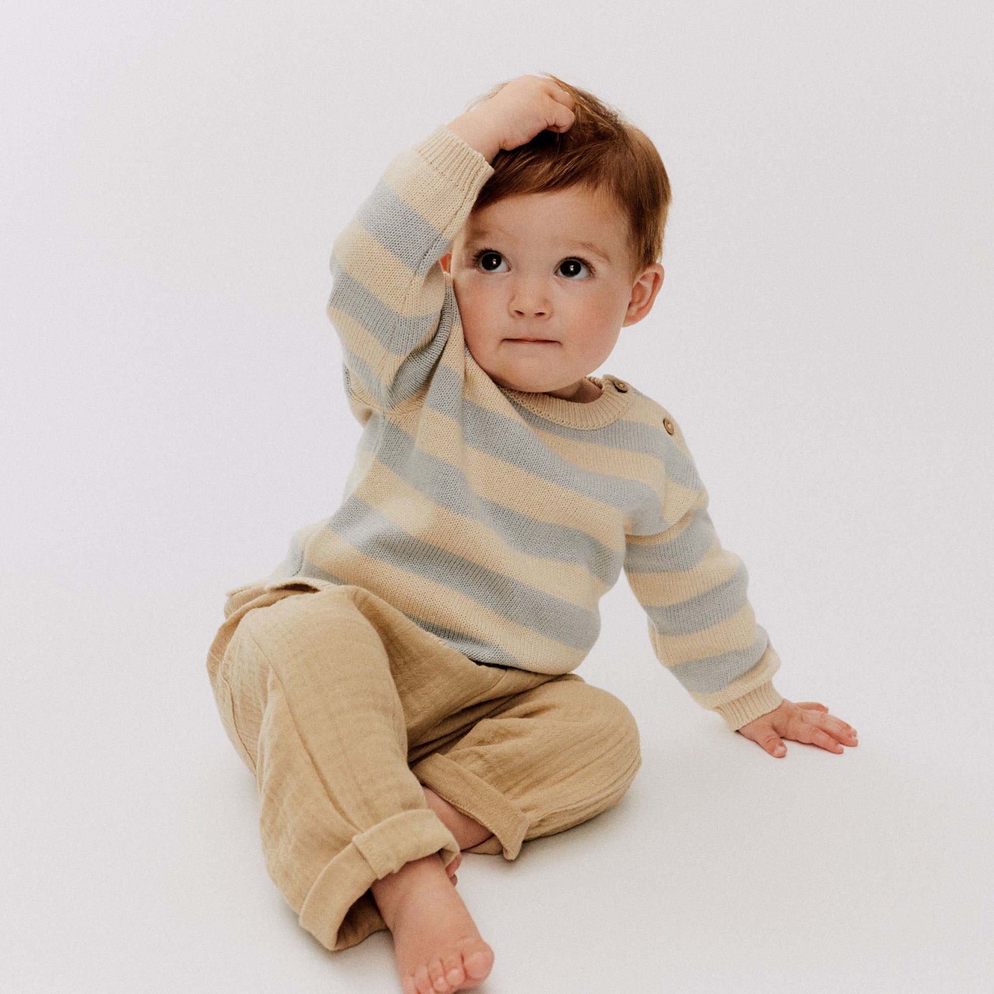 wheat-ashley-baby-hose-soft-sand-bio-baumwolle-musselin image 2