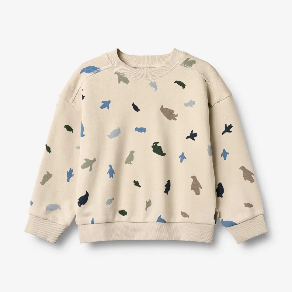wheat-sweatshirt-sandro-offwhite-penguins-pinguin-pullover image 1