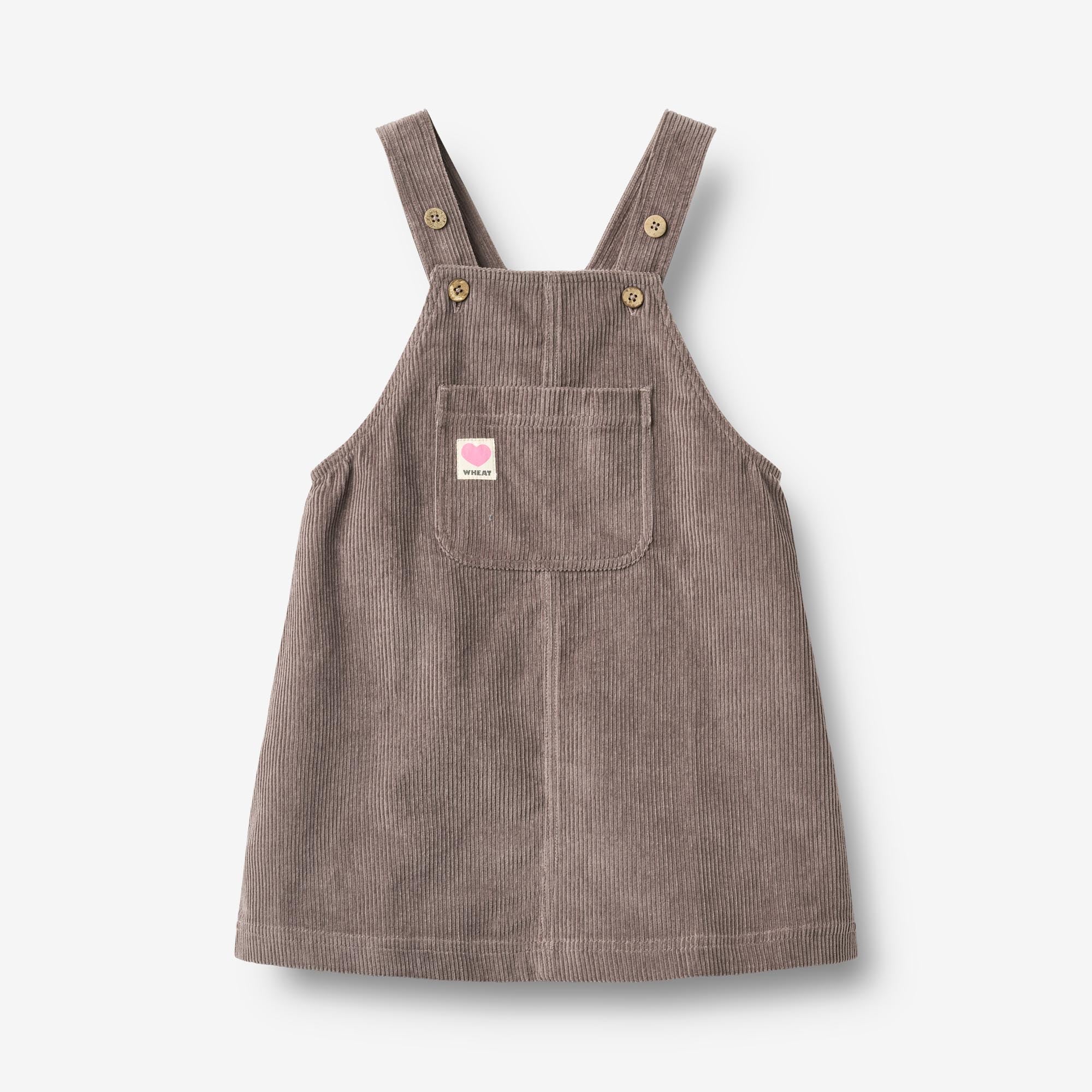 wheat-caroline-latzkleid-cord-plum-truffle-bio-baumwolle image 1