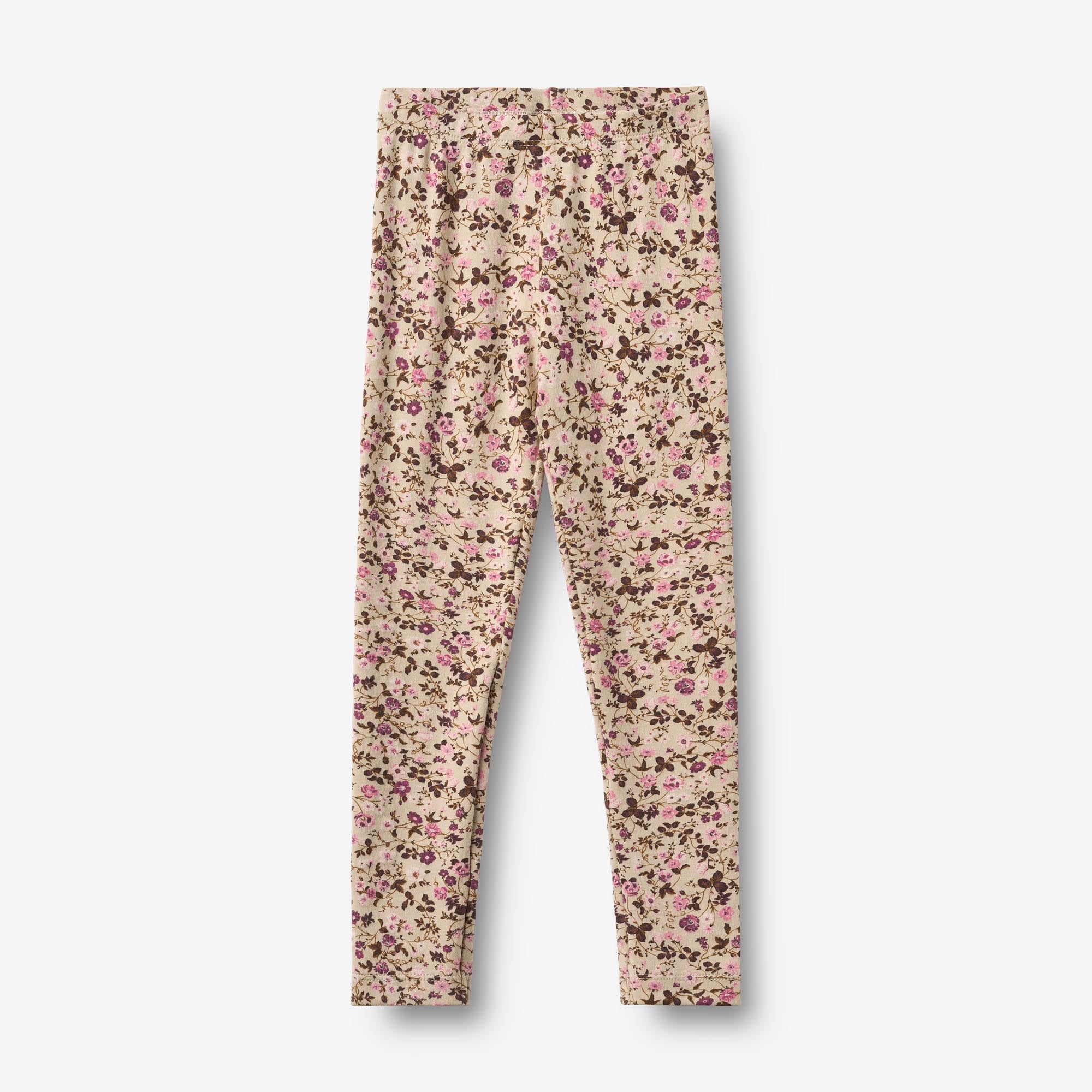 wheat-jules-leggings-soft-sand-flower-wine-bio-jersey image 1