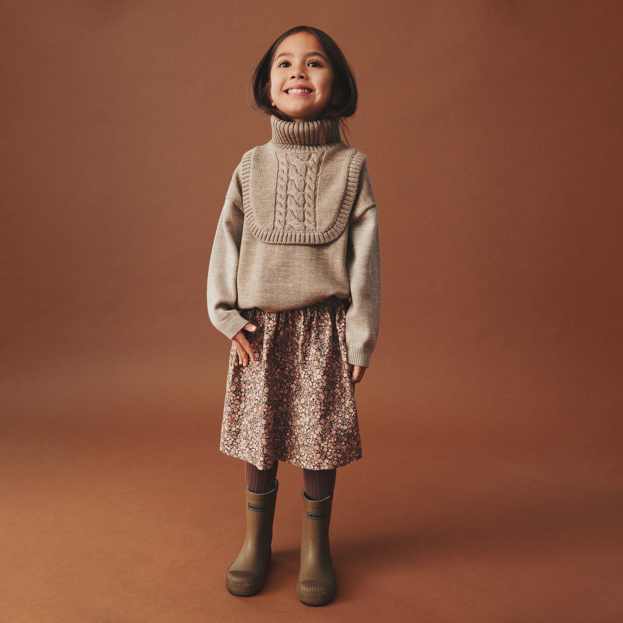 wheat-finley-strickpullover-grey-camel-melange-merinowolle image 2