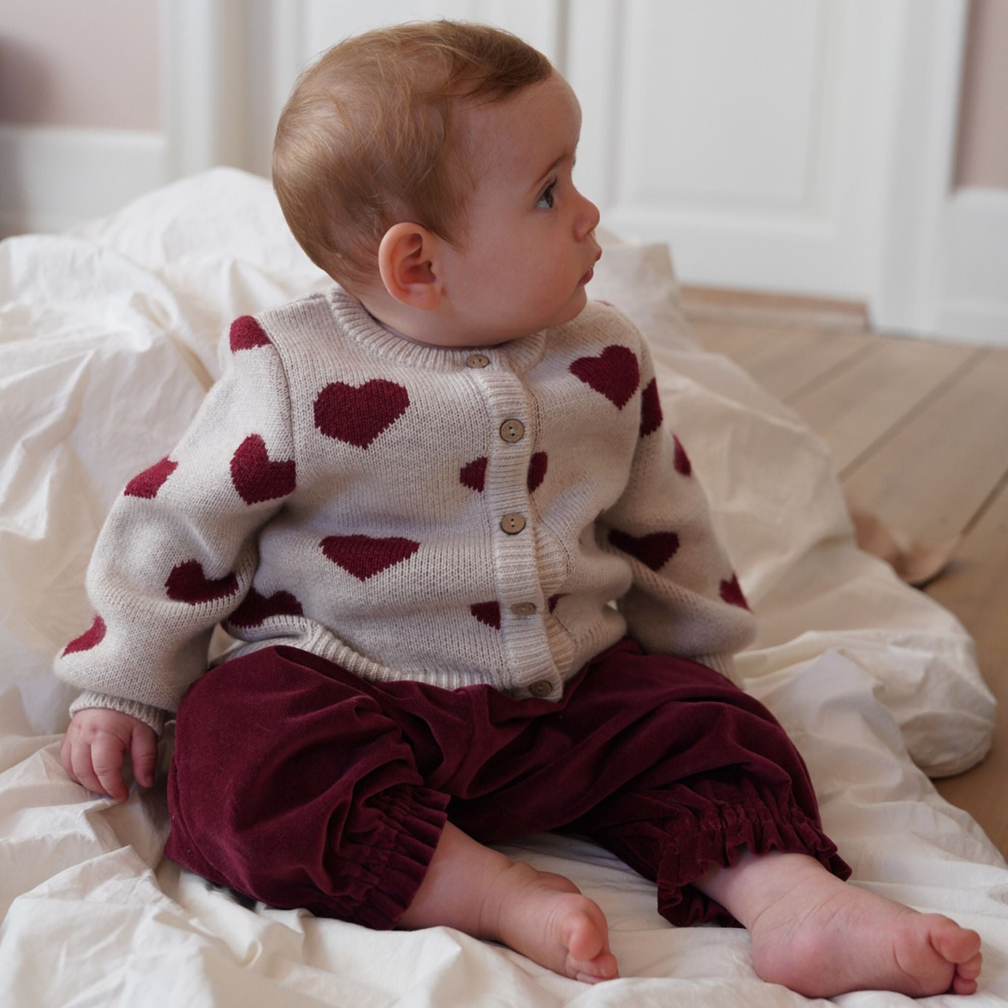 wheat-vikki-strickjacke-baby-merinowolle-offwhite image 2