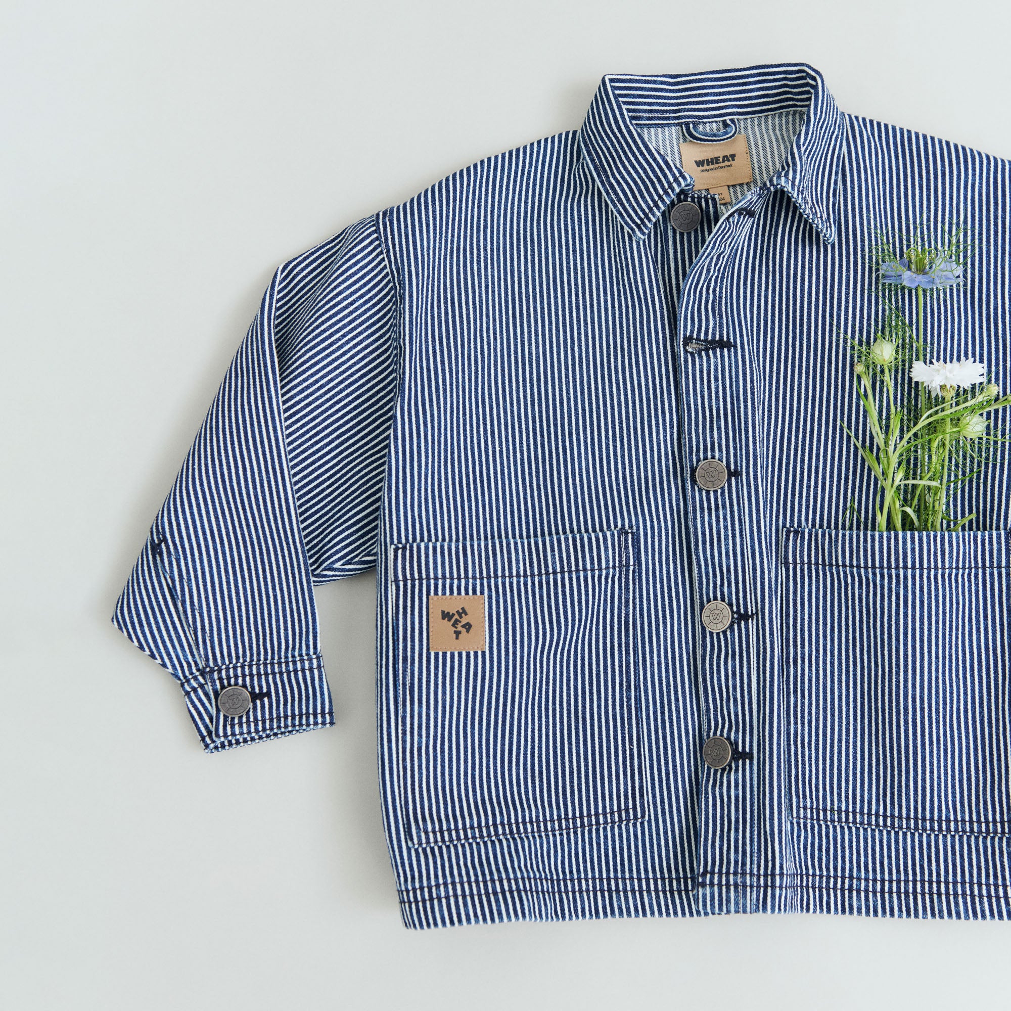 wheat-cole-overshirt-kinder-bio-baumwolle-denim-stripe image 2