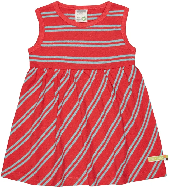 loud-proud-classics-kleid-streifen-leinen-chili-rmellos image 1