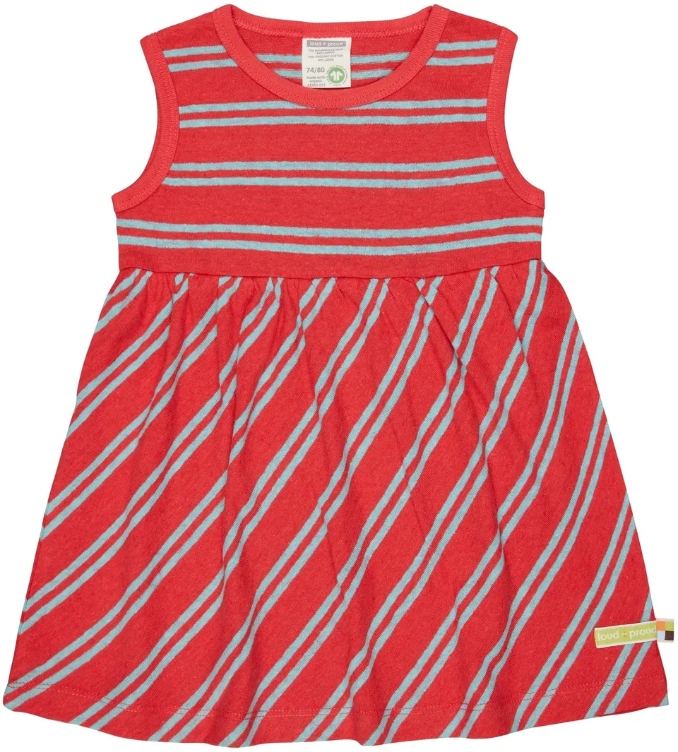 loud-proud-classics-kleid-streifen-leinen-chili-rmellos image 1