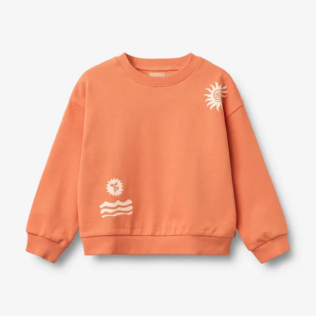 wheat-casey-sweatshirt-kinder-sunkissed-orange-bio-baumwolle image 1