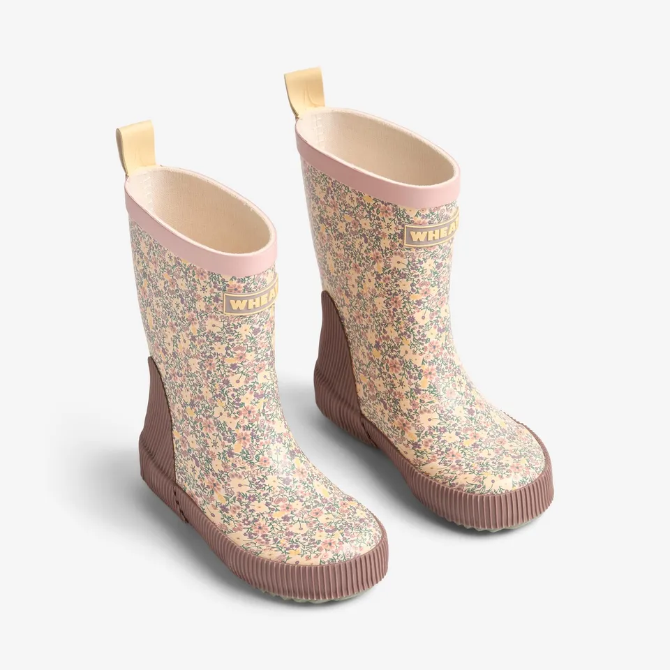 wheat-welly-gummistiefel-rose-shadow-flowers-naturgummi image 1