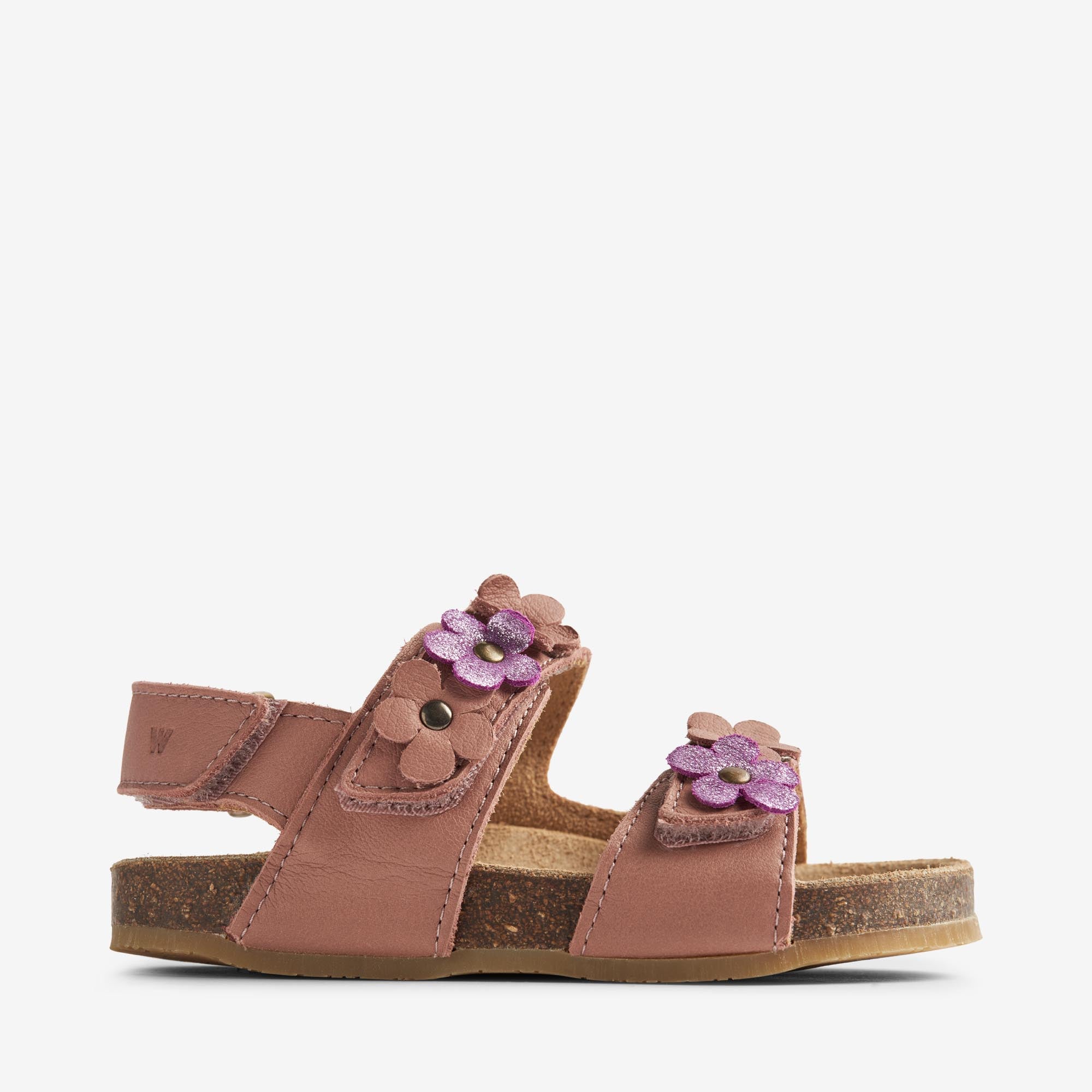 wheat-clare-flowers-sandale-leder-old-rose-klett image 3