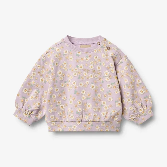 wheat-lia-sweatshirt-sweater-lavender-daisies-baby-bio image 1