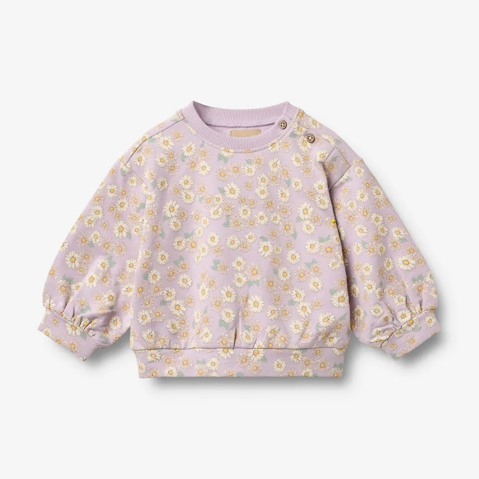 wheat-lia-sweatshirt-sweater-lavender-daisies-baby-bio image 1